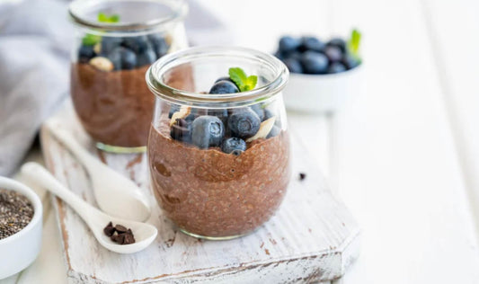 Blueberry Cacao Chia Pudding