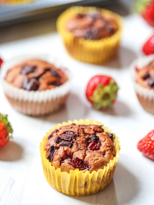 Strawberry Protein Muffins